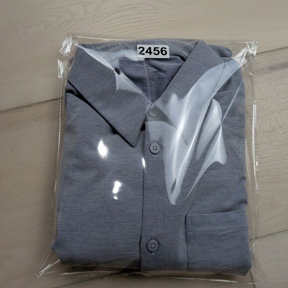 Lululemon Shirt Mens XL Blue Commission Long Sleeve Oxford Chambray Vented - Picture 10 of 10